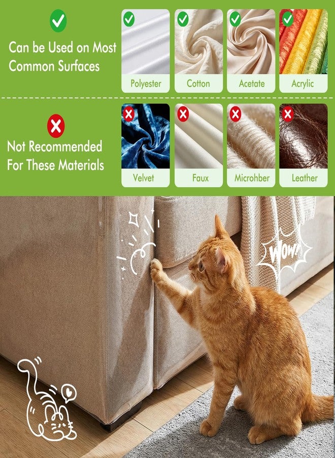 PTAZSCTC Anti-Cat Scratch Furniture Protector, Single-Sided Sticky Couch Protector for Cats Claws,Cat Scratch Deterrent for Furniture Door,Cat Scratch Furniture Protectors,Cat Accessories(196.85" x 11.81" ) - Image 3